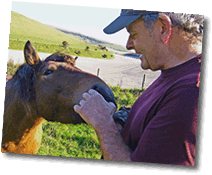 Monty Larkin with a pony